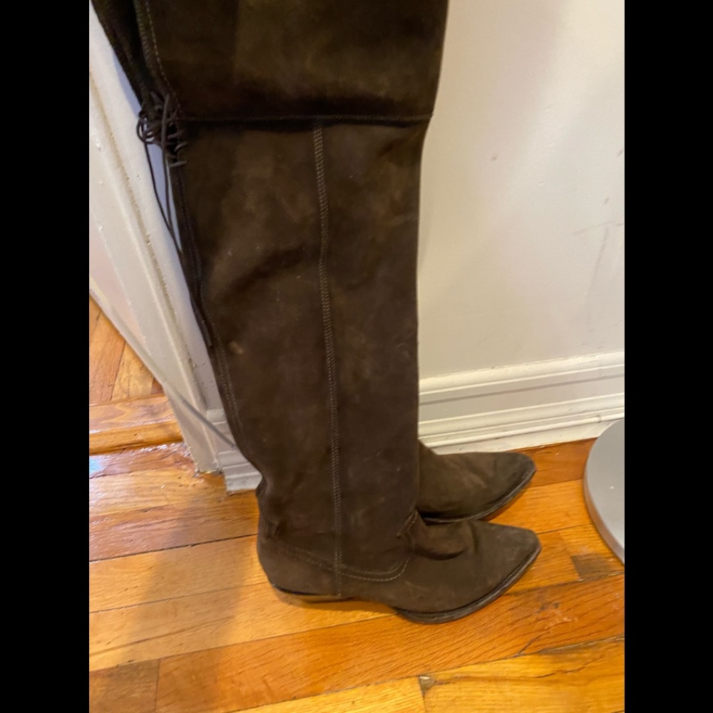 Frye suede over the knee boots